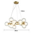 Axyaa Glass LED Pendant Chandelier Light for Living Room and Dining Room