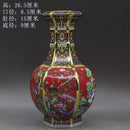 Axyaa Ancient Enamel Flower Bird Vase Collection - Home Desk Decor