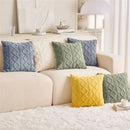 Axyaa Cotton Throw Pillow Cover 45x45cm Solid Sofa Cushion Case - Home Bedroom Decor