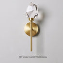Axyaa Luxury Gold Crystal Wall Sconce for Bedroom, Living Room, Hotel & Hallway