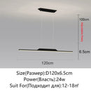 Axyaa LED Long Strip Pendant Lamp for Modern Nordic Indoor Decor