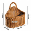 Axyaa Woven Wall Hanging Basket Organizer for Kitchen Tableware and Fruit Storage