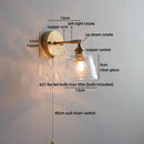 Axyaa LED Glass Wall Lamp Clear Amber Modern Nordic Design E27 Bathroom Light