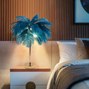 Axyaa Ostrich Feather LED Lamp: Stylish Bedroom Lighting for Home Decor