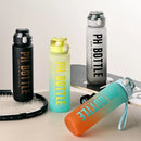 Axyaa Sports Water Bottle with Straw, Large Capacity, Leak-Proof, Portable, Motivational, Outdoor & Travel