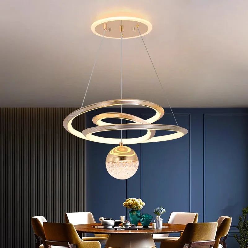 Axyaa Modern LED Chandeliers for Living and Dining Room Lighting