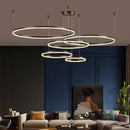 Axyaa Nordic Modern LED Ring Chandelier for Living Room, Study, Bedroom, and Dining Room