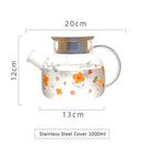 Axyaa Borosilicate Glass Teapot Infuser Large Capacity Heat Resistant Fruit Tea Pot