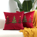 Axyaa Embroidered Snowflakes Christmas Cushion Cover