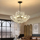 Axyaa Crystal Petal Chandelier Pendant Light - Luxury Hanging Lamp