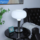 Axyaa Frosted Glass Table Lamp with Chrome Metal Base