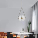 Axyaa Glass LED Pendant Lights | Copper Hanging Lamp for Home & Commercial Decor