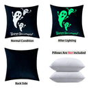Axyaa Luminous Ghost Print Glow Pillowcase 18x18 Inch Party Decor - Sofa Bed Decoration