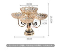 Axyaa Crystal Glass Rotating Fruit Plate: Multi-layered Snack & Candy Tray