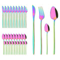 Axyaa Gold Stainless Steel Cutlery Set - 40Pcs Western Dinnerware Tableware Set