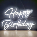 Axyaa Large Happy Birthday Neon Sign Light Wall Decor Wedding Party Neon Light Sign