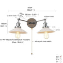 Axyaa Retro Industrial LED Wall Light 2 Heads Bedside Lamp