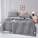 Axyaa Striped Flannel Throw Blanket - Soft & Warm for Kids & Adults