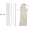 Axyaa Glass Straws: Straight Boba Bubble Tea Milk Smoothies Bar Accessories