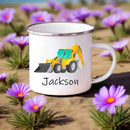 Axyaa Personalized Car Name Mug for Kids - Children's Hot Chocolate Cup With Handle