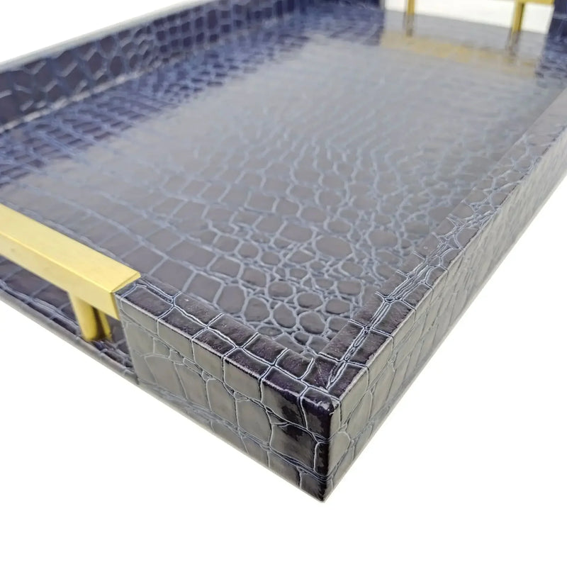 Axya Marble Effect Gold Trays Multicolor Desktop Organizer Storage Tray
