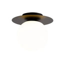 Axyaa Glass Ball Black Gold Ceiling Light Chandelier