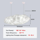 Axyaa Modern White Cloud Chandelier Pendant Light for Dining Room