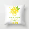 Lemon Pattern Summer Cushion Cover for Sofa Decor by Axyaa