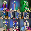 Axyaa Neon Number Signs & Starry Sky Tunnel Lights - Birthday Party Event Decor