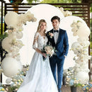 Axyaa Wedding Arch Set Backdrop Double-Sided Elastic Fabric Dome Kit