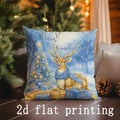 Axyaa Christmas Decorative Pillow Covers for Sofa, Bedroom, Car - Rectangular Cushion Cover