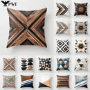 Axyaa Wood Texture Marble Pillowcases - Geometric Cushions Case for Home Decor