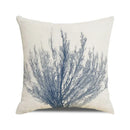 Axyaa Coral Marine Life Watercolor Cushion Cover Ocean Fish Linen Pillowcase