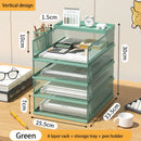 Axyaa 4-Tier Stackable Letter Tray & Pen Holder for Office Desk Organization