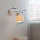 Axyaa LED Ceramic Wall Sconce Vintage Style Mirror Lamp with Pull Chain Switch
