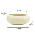 Axyaa Ceramic Circular Vase Minimalist Desk Decor Aesthetic Floral Flower Arrangement