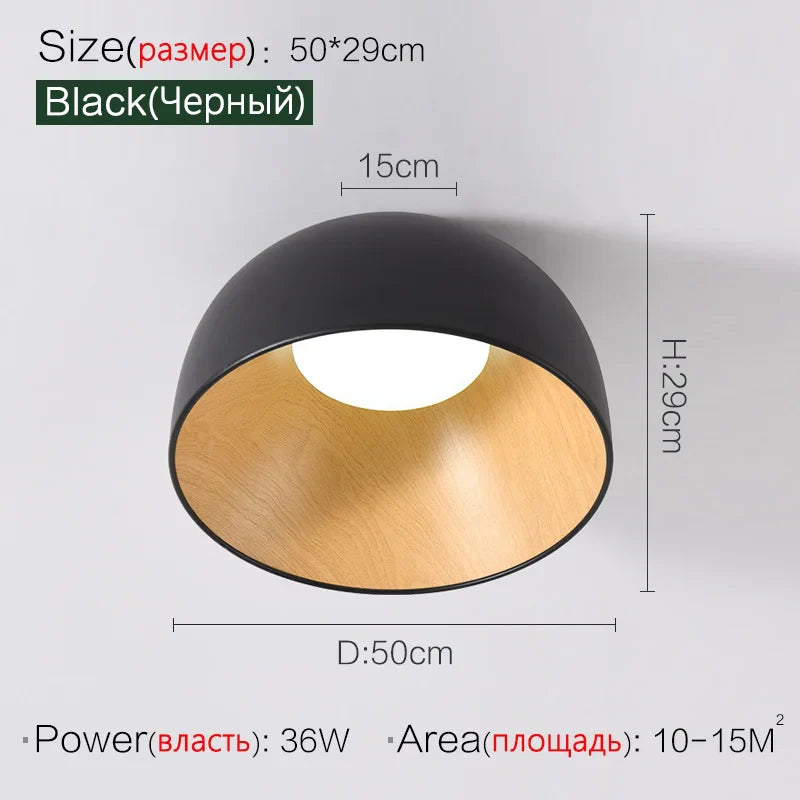 Axyaa Wood Grain Ceiling Study Lamp