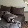 Axyaa Cotton Satin Jacquard Duvet Cover Set - Queen Size Luxury Bedding Set