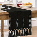 Axyaa Knotted Tassel American Style Table Runner for Home Decor