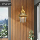 Axyaa Nordic Copper Outdoor Wall Light: Waterproof LED Garden Lamp