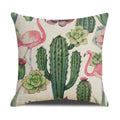Axyaa Cactus Series Green Plant Printed 45*45cm Cushion Cover - Simple Style Square Pillowcase