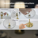 Axyaa LED Gold Table Lamp with Fabric Shade for Bedroom Living Room Office