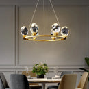 Axyaa Crystal Chandelier, Luxury Living Room Pendant Light, Bedroom Ceiling Lamp