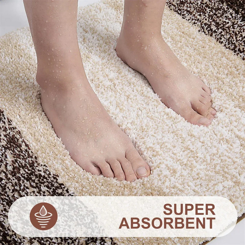 Axyaa Super Absorbent Anti-Slip Bath Mat - Soft & Quick-Drying Rug for Bathroom, Kitchen & Shower