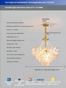 Axyaa French Flower Chandelier Bedroom Dining Room Crystal Lamp