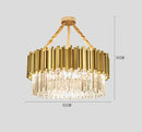 Axyaa Gold Metal Chandelier Light Living Room Dining LED Pendant Luminarias