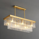 Axyaa Crystal LED Chandelier Ceiling Lights - Modern Golden Pendant Lighting