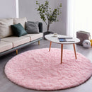 Axyaa Gray Fluffy Plush Carpet Round Rug for Living Room, Kids Bedroom, Nursery & Home Decor