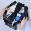 Axyaa Double Transparent PU Makeup Bag for Travel & Fitness Essentials