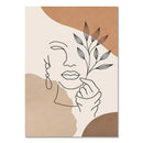 Bohemian Leaf Canvas Poster for Modern Living Room Decor - Axyaa